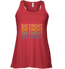 Vintage 1980s Style Detroit Michigan Women's Racerback Tank Women's Racerback Tank - belovedtshirt