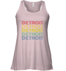 Vintage 1980s Style Detroit Michigan Women's Racerback Tank Women's Racerback Tank - belovedtshirt