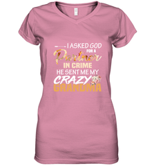 Crazy Grandma Partner in crime Women's V-Neck T-Shirt Women's V-Neck T-Shirt - belovedtshirt