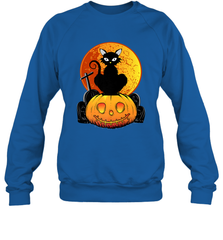 Happy Halloween Spooky Pumpkins Black Cat For Women Crewneck Sweatshirt Crewneck Sweatshirt - belovedtshirt