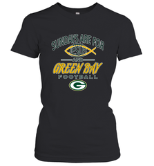 Sundays Are For Jesus and Green Bay Funny Christian Football 1 Women's T-Shirt Women's T-Shirt - belovedtshirt