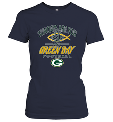 Sundays Are For Jesus and Green Bay Funny Christian Football 1 Women's T-Shirt Women's T-Shirt - belovedtshirt