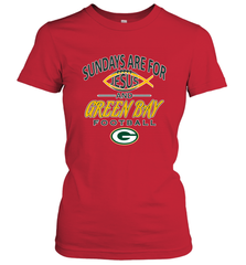Sundays Are For Jesus and Green Bay Funny Christian Football 1 Women's T-Shirt Women's T-Shirt - belovedtshirt