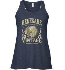 Vintage Made In 1971 T Shirt 47th Birthday Gift Women's Racerback Tank Women's Racerback Tank - belovedtshirt