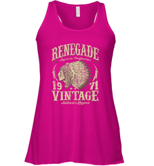 Vintage Made In 1971 T Shirt 47th Birthday Gift Women's Racerback Tank Women's Racerback Tank - belovedtshirt