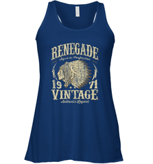 Vintage Made In 1971 T Shirt 47th Birthday Gift Women's Racerback Tank Women's Racerback Tank - belovedtshirt