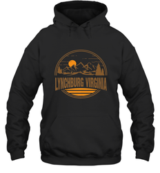 Vintage Lynchburg, Virginia Mountain Hiking Souvenir Print Hooded Sweatshirt