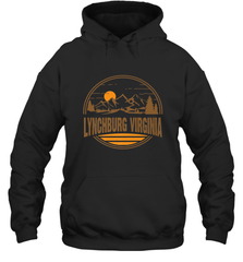 Vintage Lynchburg, Virginia Mountain Hiking Souvenir Print Hooded Sweatshirt Hooded Sweatshirt - belovedtshirt