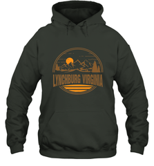 Vintage Lynchburg, Virginia Mountain Hiking Souvenir Print Hooded Sweatshirt Hooded Sweatshirt - belovedtshirt
