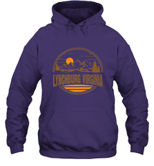 Vintage Lynchburg, Virginia Mountain Hiking Souvenir Print Hooded Sweatshirt Hooded Sweatshirt - belovedtshirt