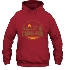 Vintage Lynchburg, Virginia Mountain Hiking Souvenir Print Hooded Sweatshirt Hooded Sweatshirt - belovedtshirt
