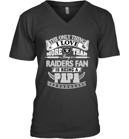 NFL The Only Thing I Love More Than Being A Oakland Raiders Fan Is Being A Papa Football Men's V-Neck Men's V-Neck / Black / S Men's V-Neck - belovedtshirt