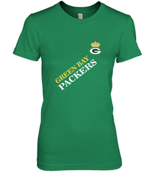 NFL Green Bay Packers Logo with Champion Crown Women's Premium T-Shirt