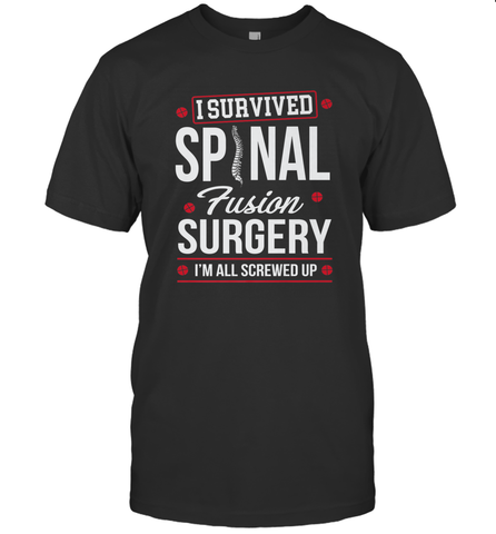 I Survived Spinal Fusion Surgery Men's T-Shirt Men's T-Shirt / Black / S Men's T-Shirt - belovedtshirt