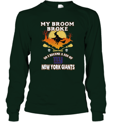 Broom Broke So I Became A Fan of New York Giants  NFL Halloween Costume Long Sleeve T-Shirt Long Sleeve T-Shirt - belovedtshirt