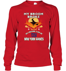 Broom Broke So I Became A Fan of New York Giants  NFL Halloween Costume Long Sleeve T-Shirt Long Sleeve T-Shirt - belovedtshirt