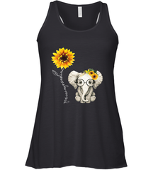 You Are My Sunshine Hippie Sunflower Elephant Gift Friend Women's Racerback Tank Women's Racerback Tank - belovedtshirt