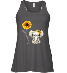 You Are My Sunshine Hippie Sunflower Elephant Gift Friend Women's Racerback Tank Women's Racerback Tank - belovedtshirt