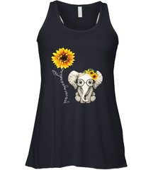 You Are My Sunshine Hippie Sunflower Elephant Gift Friend Women's Racerback Tank Women's Racerback Tank - belovedtshirt