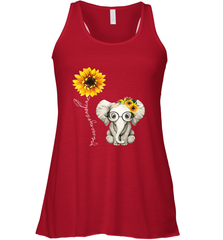 You Are My Sunshine Hippie Sunflower Elephant Gift Friend Women's Racerback Tank Women's Racerback Tank - belovedtshirt