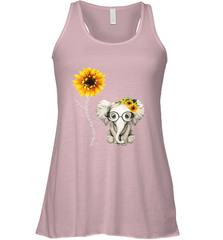 You Are My Sunshine Hippie Sunflower Elephant Gift Friend Women's Racerback Tank Women's Racerback Tank - belovedtshirt