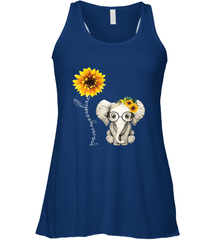 You Are My Sunshine Hippie Sunflower Elephant Gift Friend Women's Racerback Tank Women's Racerback Tank - belovedtshirt
