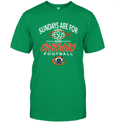 Sundays Are For Jesus and Chicago Funny Christian Football Men's T-Shirt Men's T-Shirt - belovedtshirt