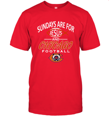 Sundays Are For Jesus and Chicago Funny Christian Football Men's T-Shirt Men's T-Shirt - belovedtshirt
