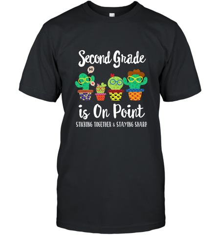 2nd Grade is on point, 1st day of school cactus teacher gift Men's T-Shirt Men's T-Shirt / Black / S Men's T-Shirt - belovedtshirt