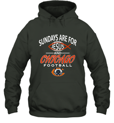 Sundays Are For Jesus and Chicago Funny Christian Football Hooded Sweatshirt Hooded Sweatshirt - belovedtshirt
