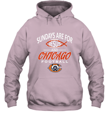 Sundays Are For Jesus and Chicago Funny Christian Football Hooded Sweatshirt Hooded Sweatshirt - belovedtshirt