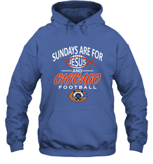 Sundays Are For Jesus and Chicago Funny Christian Football Hooded Sweatshirt Hooded Sweatshirt - belovedtshirt