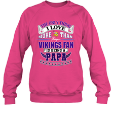 NFL The Only Thing I Love More Than Being A Minnesota Vikings Fan Is Being A Papa Football Crewneck Sweatshirt Crewneck Sweatshirt - belovedtshirt
