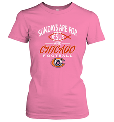 Sundays Are For Jesus and Chicago Funny Christian Football Women's T-Shirt Women's T-Shirt - belovedtshirt
