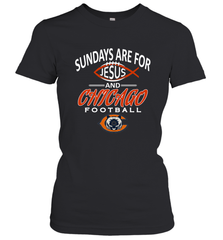 Sundays Are For Jesus and Chicago Funny Christian Football Women's T-Shirt Women's T-Shirt - belovedtshirt