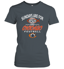 Sundays Are For Jesus and Chicago Funny Christian Football Women's T-Shirt Women's T-Shirt - belovedtshirt