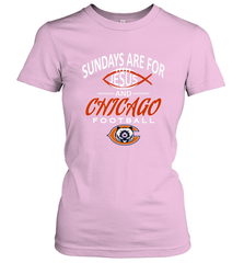 Sundays Are For Jesus and Chicago Funny Christian Football Women's T-Shirt Women's T-Shirt - belovedtshirt