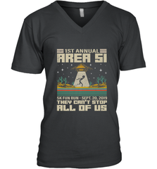 Storm Area 51 5K Fun Run They Can't Stop Us All Vintage UFO Men's V-Neck Men's V-Neck - belovedtshirt