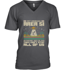 Storm Area 51 5K Fun Run They Can't Stop Us All Vintage UFO Men's V-Neck Men's V-Neck - belovedtshirt