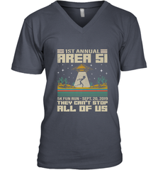 Storm Area 51 5K Fun Run They Can't Stop Us All Vintage UFO Men's V-Neck Men's V-Neck - belovedtshirt