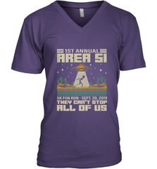 Storm Area 51 5K Fun Run They Can't Stop Us All Vintage UFO Men's V-Neck Men's V-Neck - belovedtshirt