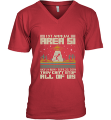 Storm Area 51 5K Fun Run They Can't Stop Us All Vintage UFO Men's V-Neck Men's V-Neck - belovedtshirt