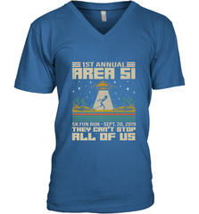Storm Area 51 5K Fun Run They Can't Stop Us All Vintage UFO Men's V-Neck Men's V-Neck - belovedtshirt