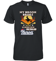 Broom Broke So I Became A Fan of New England Patriots  NFL Halloween Costume Men's Premium T-Shirt