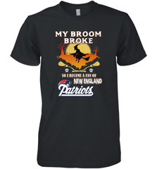 Broom Broke So I Became A Fan of New England Patriots  NFL Halloween Costume Men's Premium T-Shirt Men's Premium T-Shirt - belovedtshirt