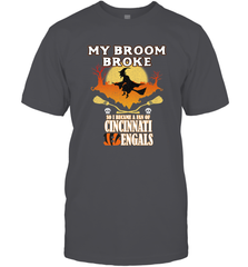 Broom Broke So I Became A fan of Cincinnati Bengals Halloween Costume Men's T-Shirt Men's T-Shirt - belovedtshirt