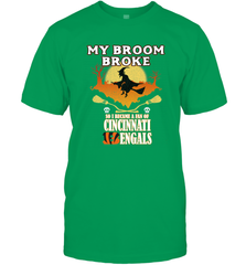 Broom Broke So I Became A fan of Cincinnati Bengals Halloween Costume Men's T-Shirt Men's T-Shirt - belovedtshirt