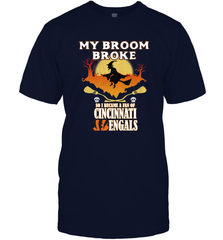 Broom Broke So I Became A fan of Cincinnati Bengals Halloween Costume Men's T-Shirt Men's T-Shirt - belovedtshirt