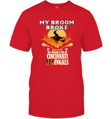 Broom Broke So I Became A fan of Cincinnati Bengals Halloween Costume Men's T-Shirt Men's T-Shirt - belovedtshirt