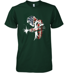 Welder American Flag USA Patriotic Welder Gift Men's Premium T-Shirt Men's Premium T-Shirt - belovedtshirt